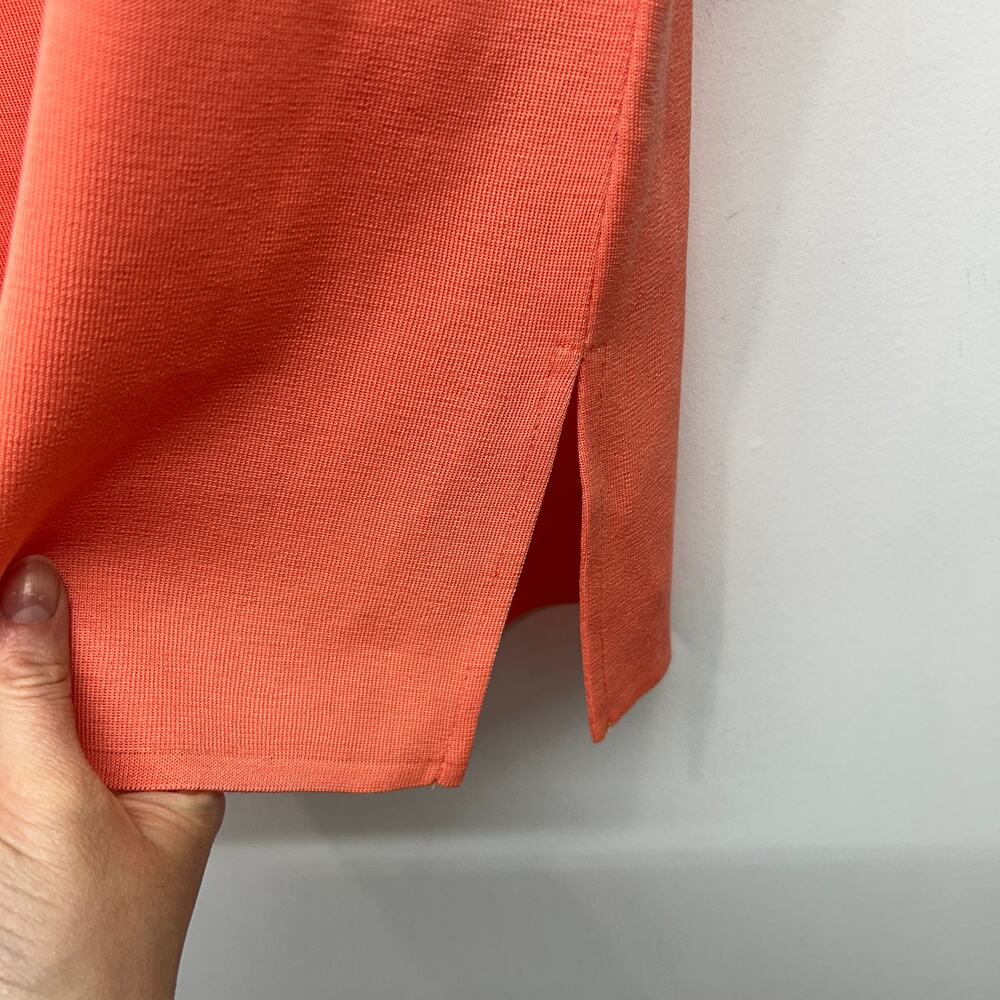 NEW $188 Misook Peach Knit Tank Top Small Minimalist Casual Layering Side Slits - Picture 5 of 7